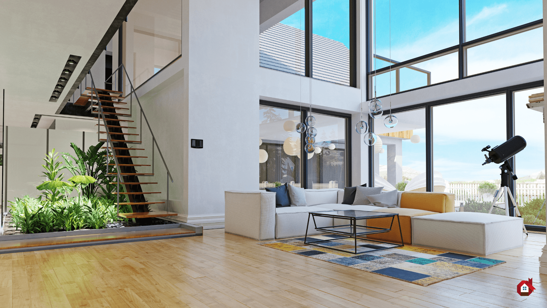 intérieur moderne avec grande fenêtre&nbsp;
