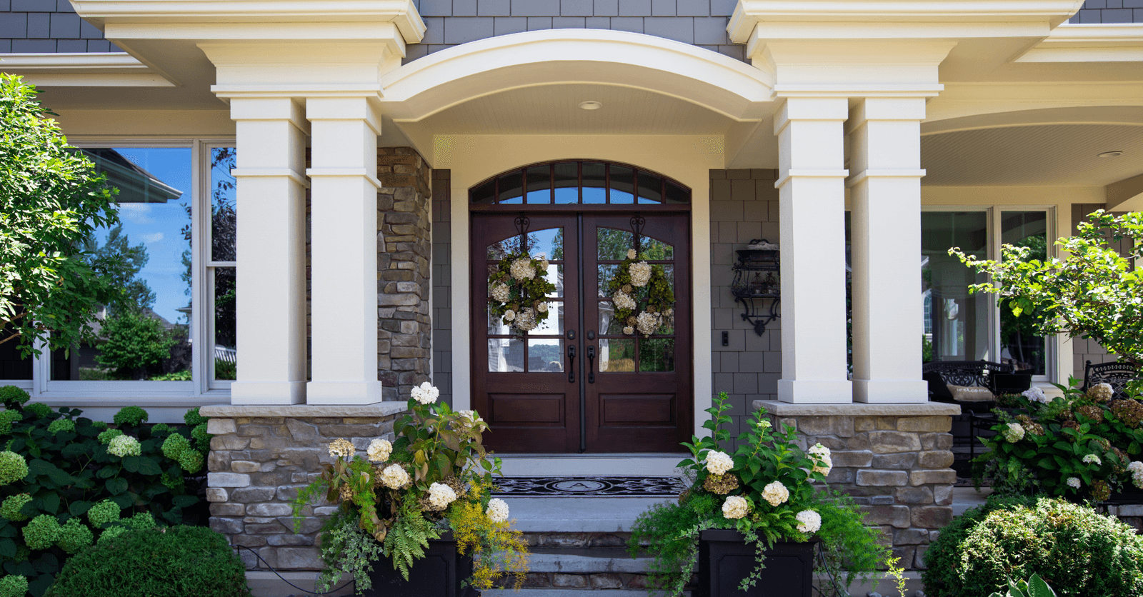  vitrage extérieur de la porte d’entrée